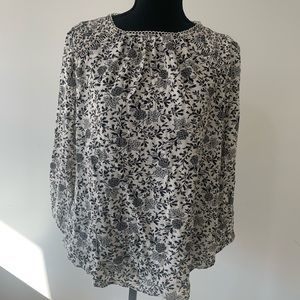 Loft top with smocking at shoulders. Size M
